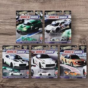 Hot Wheels Premium 2024 Race Day Full Set of 5 Die Cast Cars